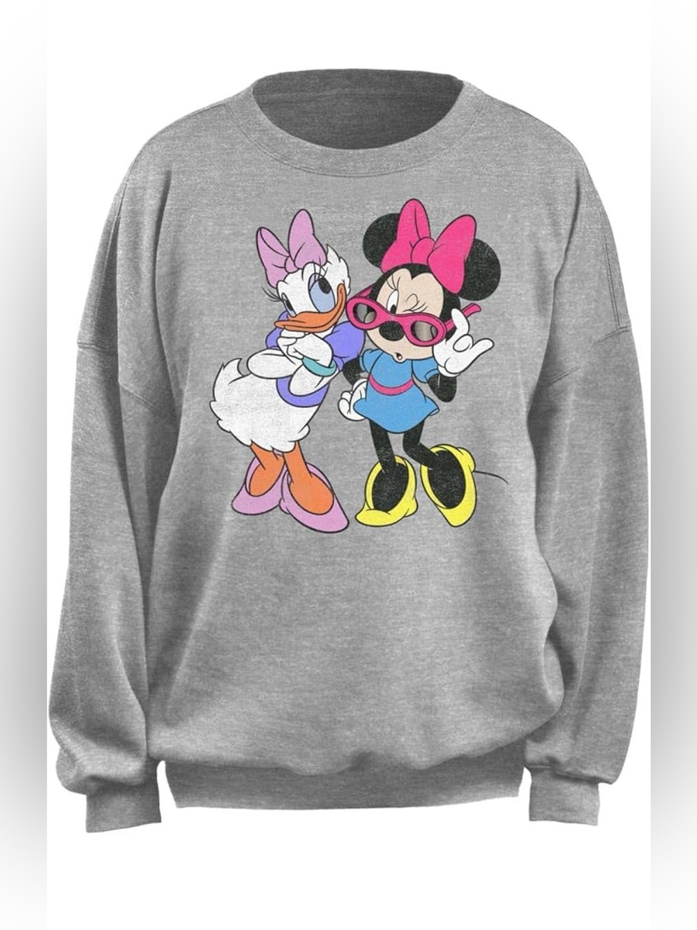 Disney Junior's Just Girls Oversized Fleece, Heather Grey-SIZE S
